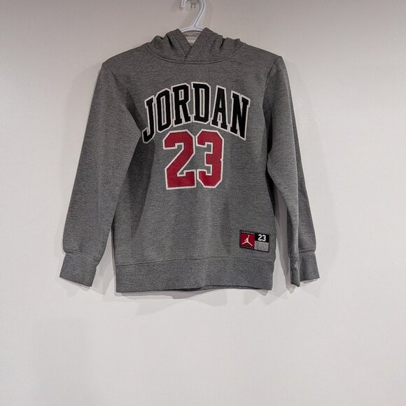 Jordan "23" Embroidered Number Hoodie Hooded Sweatshirt Heather Grey Size Medium - Picture 1 of 5